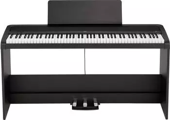 Korg B2+SP Digitalpiano 88 Tasten mit Ständer und Pedalboard, schwarz (B2+SP BK)