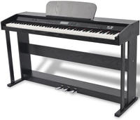 vidaXL Digitalpiano mit 88 Tasten und Pedalen Schwarz Melaminplatte