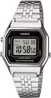 CASIO VINTAGE Chronograph Quarzuhr, Armbanduhr, Damenuhr, Edelstahlarmband, digital