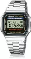 Casio A168WA Unisex-Uhr Digital mit Edelstahlarmband, silber