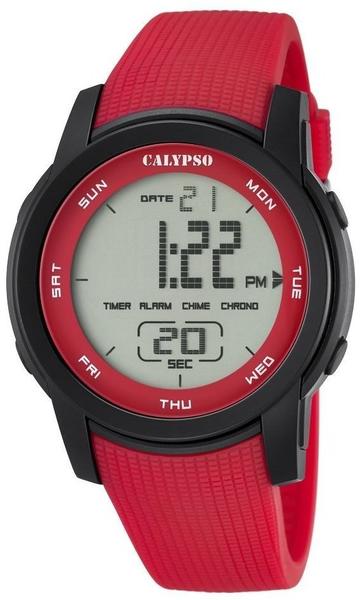 Calypso Kunststoff Pur Herren Uhr K5698/3 Armbanduhr Rot Uk5698/3