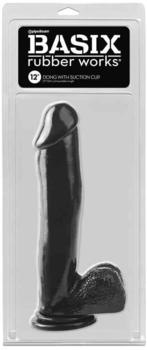 Naturdildo 12" Dong with Suction Cup black