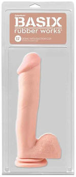 Naturdildo 12" Dong with Suction Cup beige