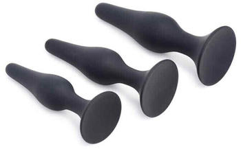 Master Series Triple Spire Tapered Silicone Anal Trainer Black (3pcs.)
