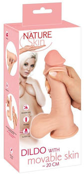 Nature Skin Dildo with movable skin 19#9 cm
