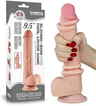 LoveToy 9.5 inch Sliding Skin Dildo