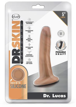 Blush Dr. Skin Silicone Dr. Lucas 5“ Dong With Suction Cup Mocha