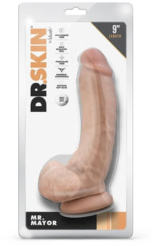Blush Dr. Skin Mr. Mayor 9“ Dildo With Balls Beige 22,8 cm