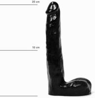 All Black - Dunkler Natur-Dildo