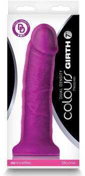 NS Novelties Colours Dual Density Girth Dildo Purple 17#8 cm