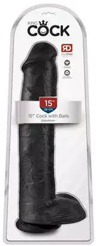Pipedream King Cock with Balls Dark 38 cm