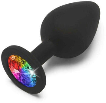 ToyJoy Rainbow Booty Jewel Medium Black 3,5 cm