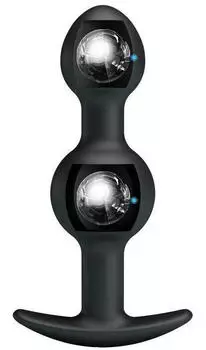 Pretty Love Analplug Duo Silicone black 10,4 cm
