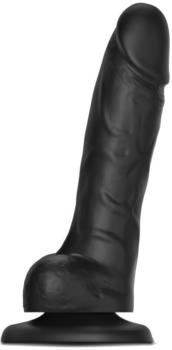 Strap-on-me Sliding Skin Realistic Dildo Black S - 17 cm