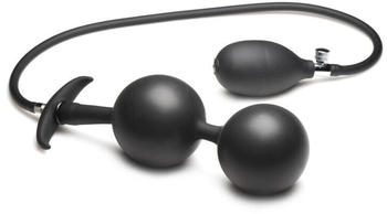 Master Series Inflatable Silicone Anal Plug black