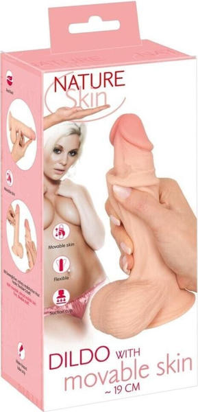 Nature Skin NS Dildo with movable skin 19cm