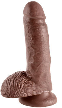 Pipedream King Cock Realistic Dildo with Balls 18cm brown