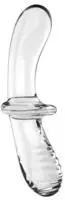 Satisfyer Double Crystal - doppelseitiger Glas-Dildo (transparent)