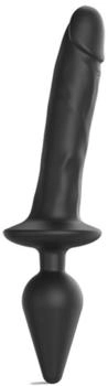 Strap-on-me Switch Plug-in Realistic Dildo Black XXL