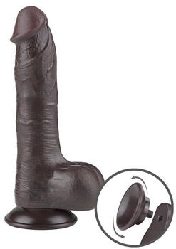 LoveToy Sliding Skin Dildo 20 cm (Ø 3.9 cm) - Black
