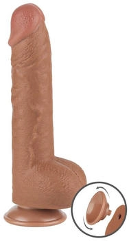 LoveToy Sliding Skin Dildo 24 cm (Ø 4.3 cm) - Brown