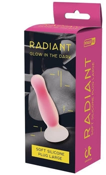 Dreamtoys Radiant Soft Silicone Glow In The Dark Plug Large Pink - 3,5 cm