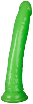 RealRock Slim Realistic Dildo with Suction Cup - Glow in the Dark - 25 cm