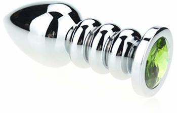 Kiotos Ribbed Buttplug Green 3,5 cm