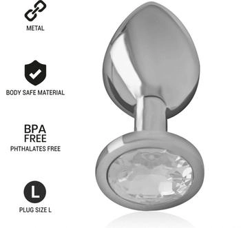 Intense Metall Analplug Größe L Silber