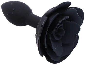 Kiotos Black Rose Silicone Anal Plug - 3 cm