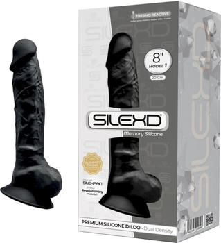 SILEXD Dildo Dual Density Modell 1 Schwarz 20 cm