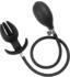 Rimba Latex Play - Inflatable Anal Tulip-Shaped Plug with Pump - Black
