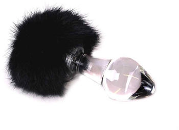 Kiotos Glass Buttplug Black Tickler 4,2 cm