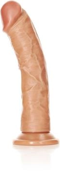 RealRock Curved Realistic Dildo with Suction Cup - 7" / 18 cm