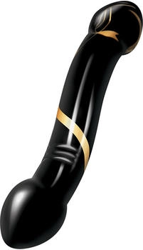 Secret Kisses Handblown Double Ended Dildo 19 cm schwarz | gold Secret Kisses Handblown Double Ended Dildo 19 cm schwarz | gold