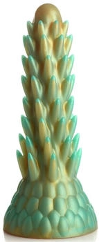 XR Brands Stegosaurus-Kaktus-Reptil Silikon Dildo grün