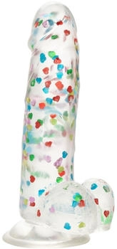 CalExotics I Love Dick Heart Filled Dong Transparant - 20,25 cm