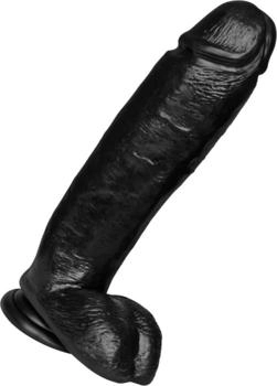 ToyJoy Dildo with Balls Black 25,5 cm