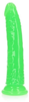 RealRock Slim Realistic Dildo with Suction Cup - Glow in the Dark - 22 cm
