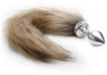 Ouch! Fox Tail Buttplug Silver 3 cm