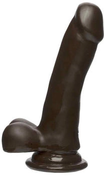 Doc Johnson The D - Slim D - With Balls Firmskyn - Chocolate 18 cm