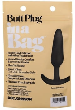 Doc Johnson Anal Plug 4 schwarz 2,5 cm