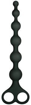 NMC NMC 8 Inch Ribbed Silicone Anal Beads Black