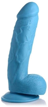 XR Brands POP Dildo with Balls - Blue 21cm