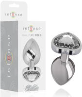 INTENSE - PLUG ANAL METAL ALUMINIO CORAZN BLANCO TALLA S 8435566041594
