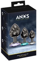 ANOS 3-teiliges Metall-Analplug-Set