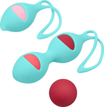 E.I.S. Silikon-Liebeskugel-Set 3,5 cm mint | rosa | rot