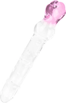 E.I.S. Glasdildo im Zauberstab-Design 20 cm transparent | rosa