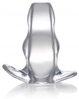 XR Brands Master Series Clear View Hollow Anal Plug - Medium - 4,7 cm