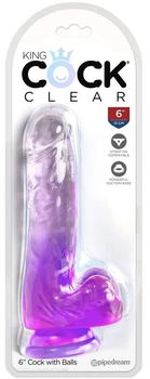 Pipedream KingCockClear 6 w balls purple 17,8 cm